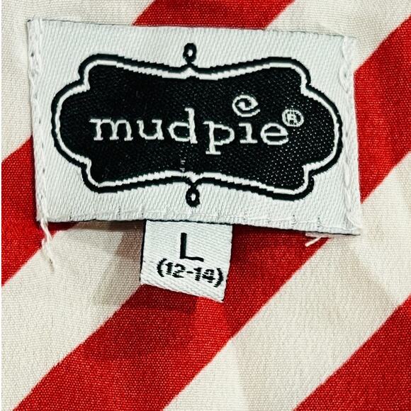 Mudpie Red White Geometric Pattern Tunic Gold Buttons L (12-14) 100% Polyester - Picture 11 of 15